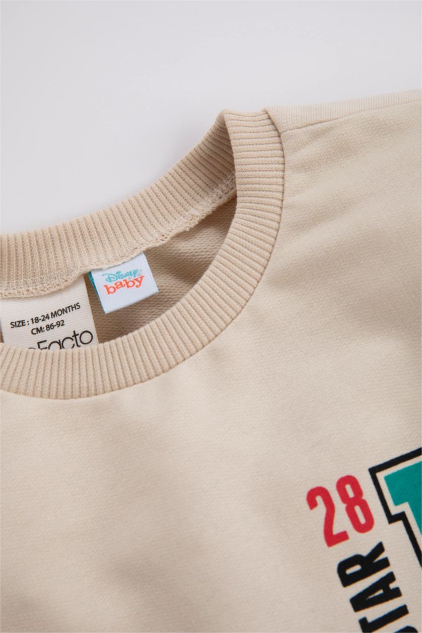 BÉBÉ GARÇON Beige Sweat- Shirt Coupe Régulière Col Rond Imprimé Mickey & Minnie