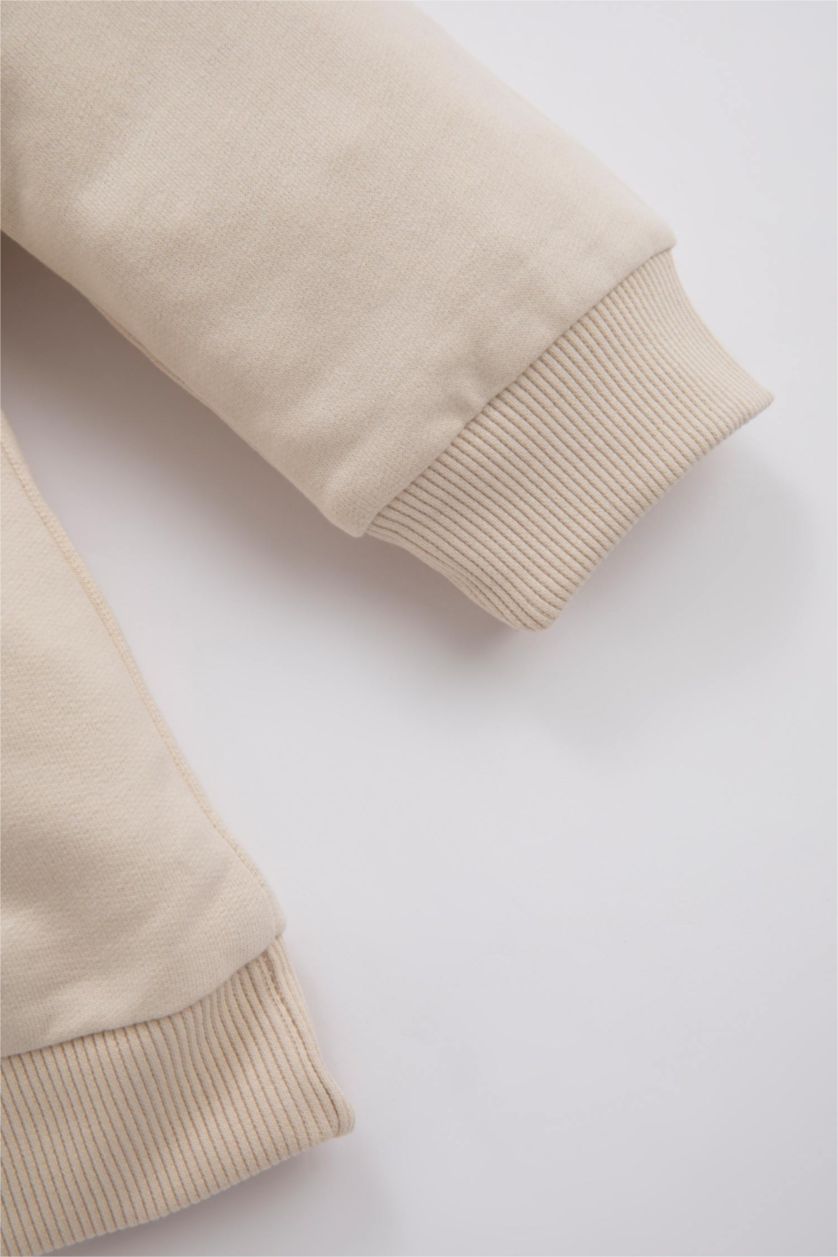 BÉBÉ GARÇON Beige Sweat- Shirt Coupe Régulière Col Rond Imprimé Mickey & Minnie