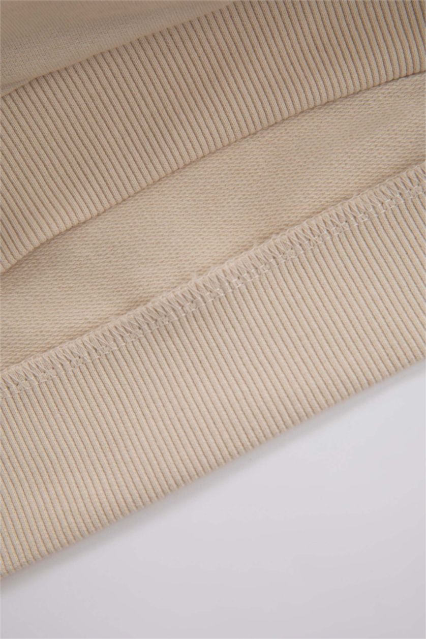 BÉBÉ GARÇON Beige Sweat- Shirt Coupe Régulière Col Rond Imprimé Mickey & Minnie