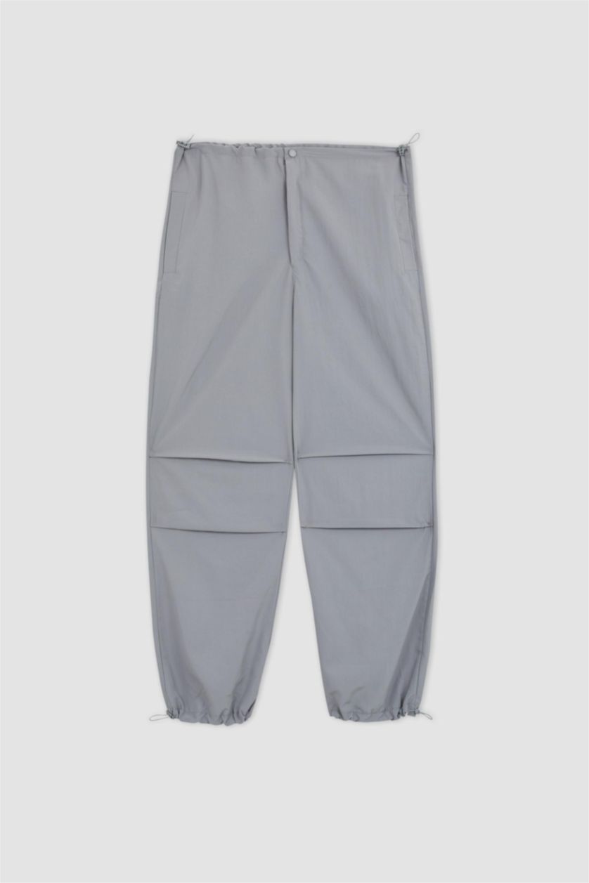 Kadın Açık Gri Paraşüt Pantolon