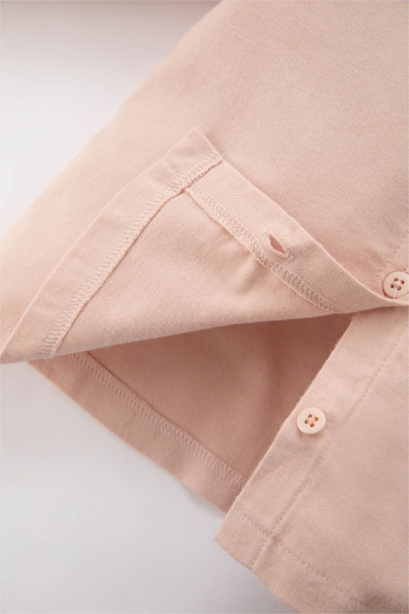 BÉBÉ FILLE Beige Chemise coupe régulière à Manches Longues