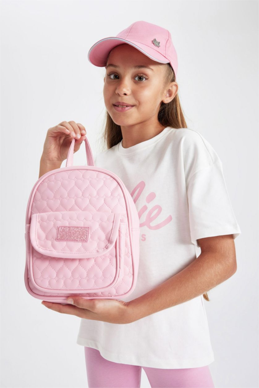 Kız Çocuk - Genç Kız Fuşya Kız Çocuk Suni Deri Sırt Çantası