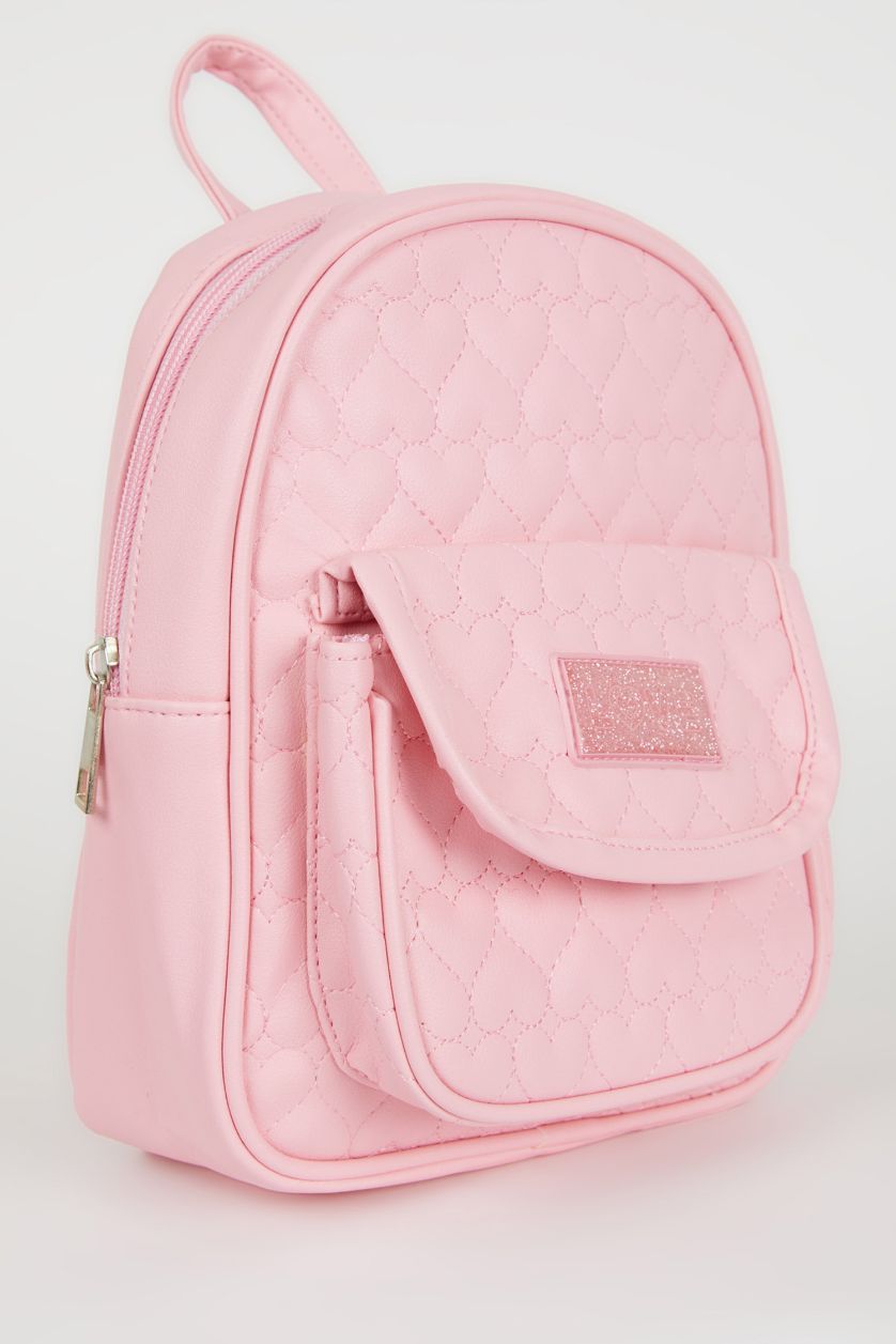 Kız Çocuk - Genç Kız Fuşya Kız Çocuk Suni Deri Sırt Çantası