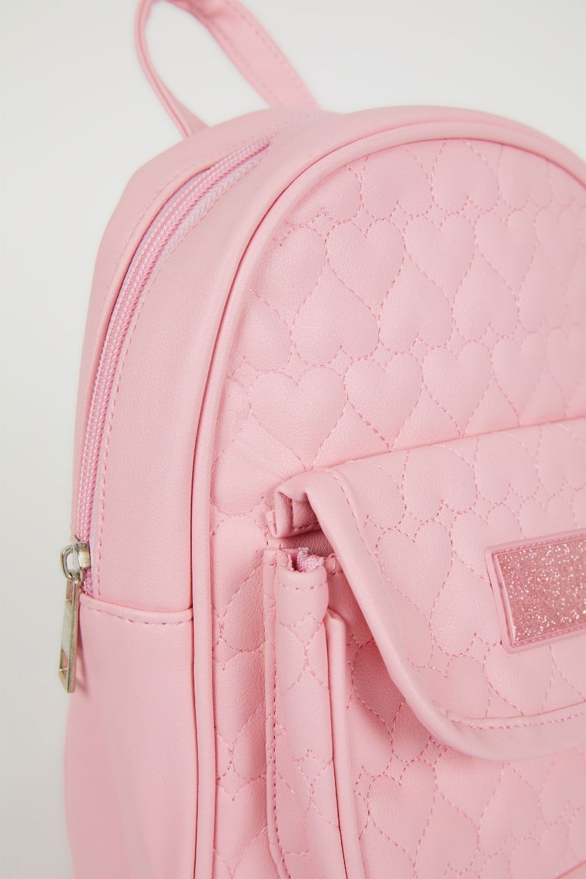 Kız Çocuk - Genç Kız Fuşya Kız Çocuk Suni Deri Sırt Çantası