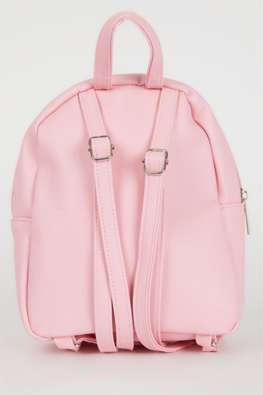 Kız Çocuk - Genç Kız Fuşya Kız Çocuk Suni Deri Sırt Çantası