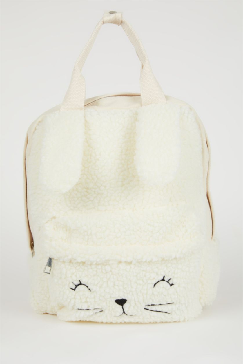 GIRLS & TEENS Beige Girl Plush Backpack