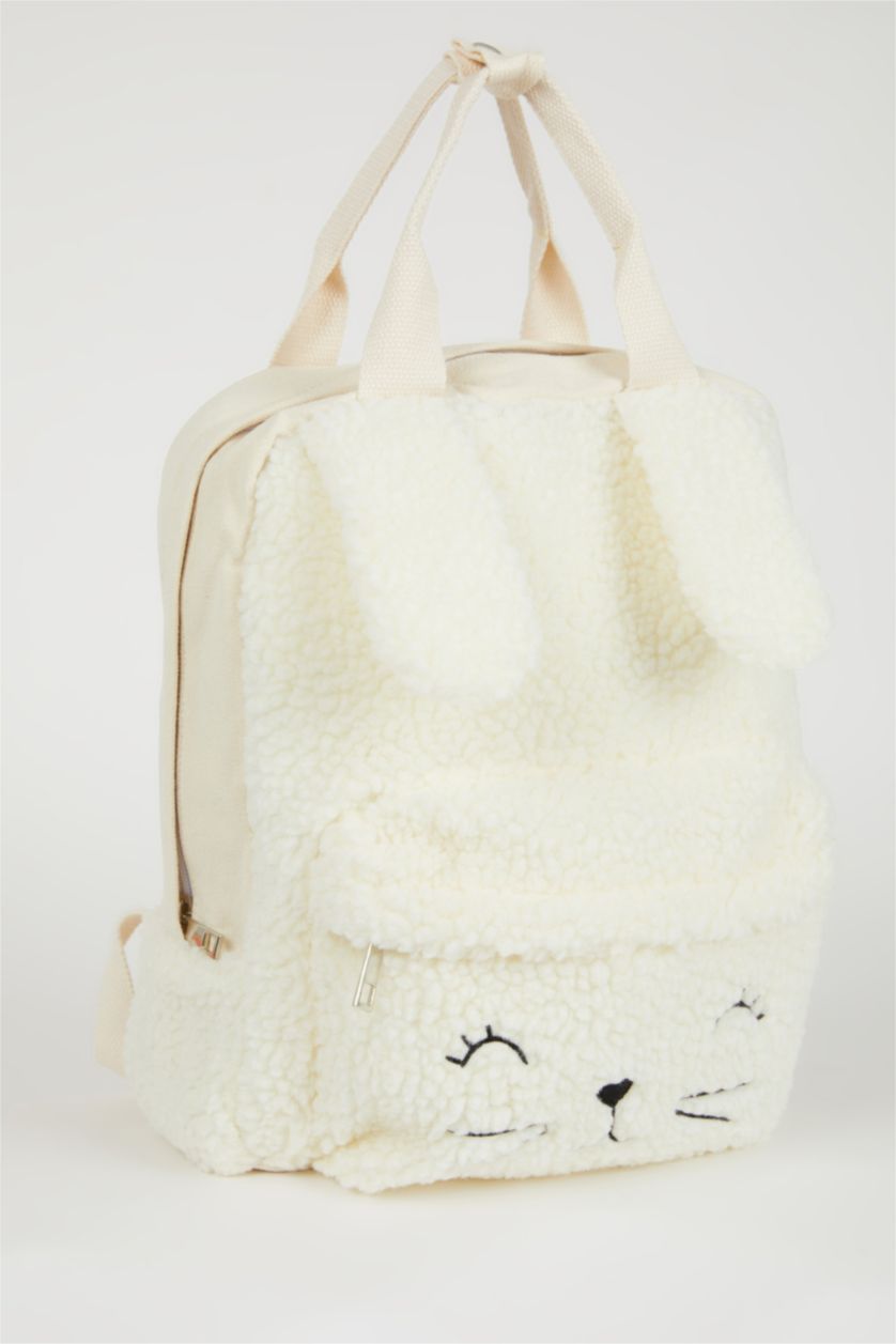 GIRLS & TEENS Beige Girl Plush Backpack