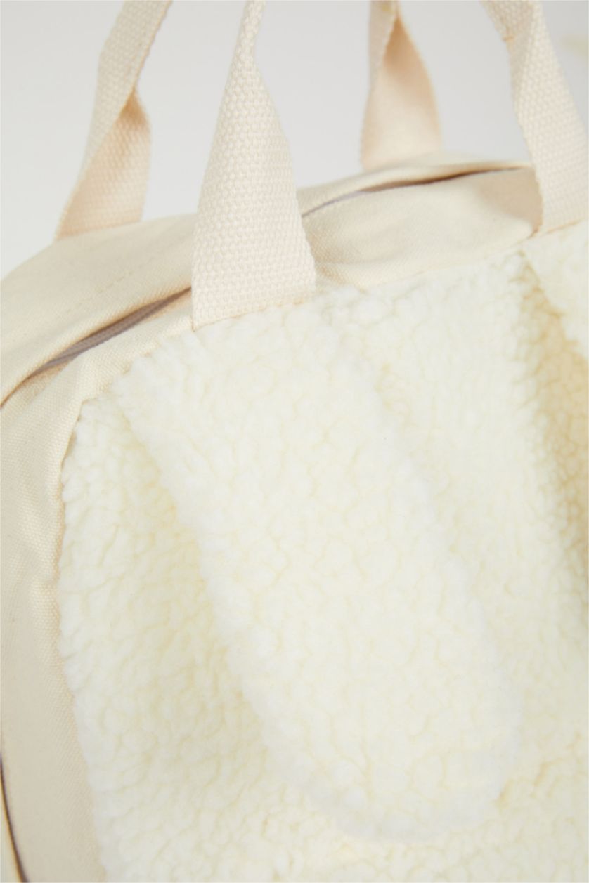 GIRLS & TEENS Beige Girl Plush Backpack