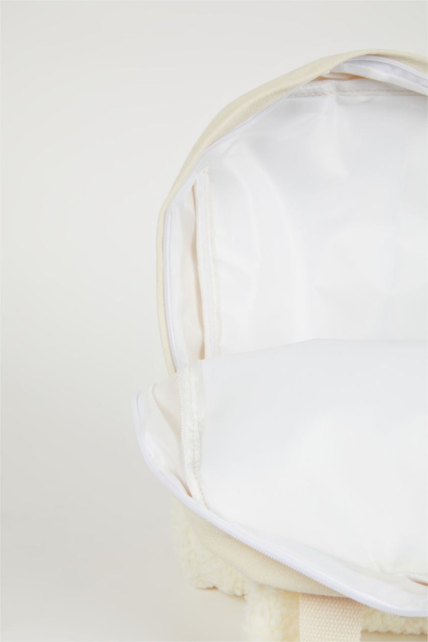 GIRLS & TEENS Beige Girl Plush Backpack