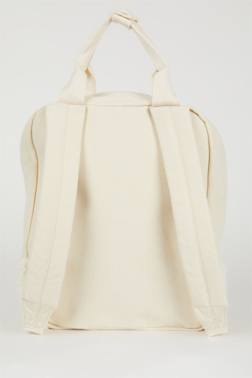 GIRLS & TEENS Beige Girl Plush Backpack