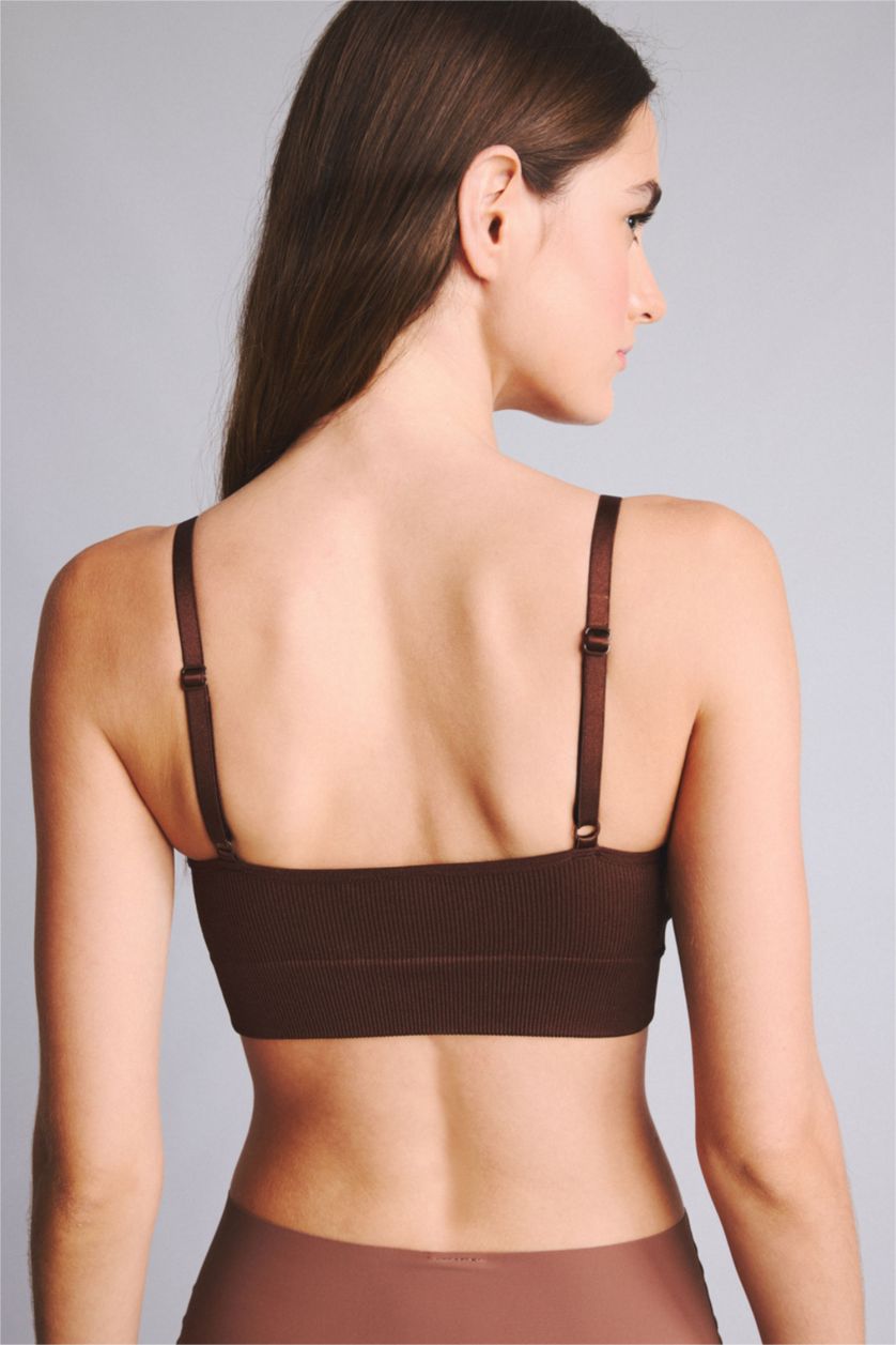 Women Brown Padded Unwired Seamless Brown Bra