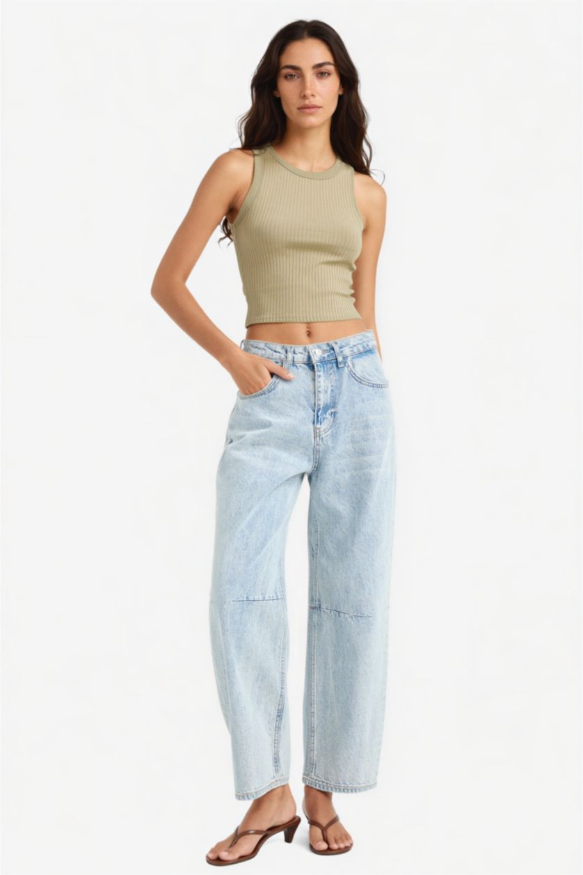 Kadın Haki Slım Fıt Halter Yaka Fitilli Kaşkorse Atlet