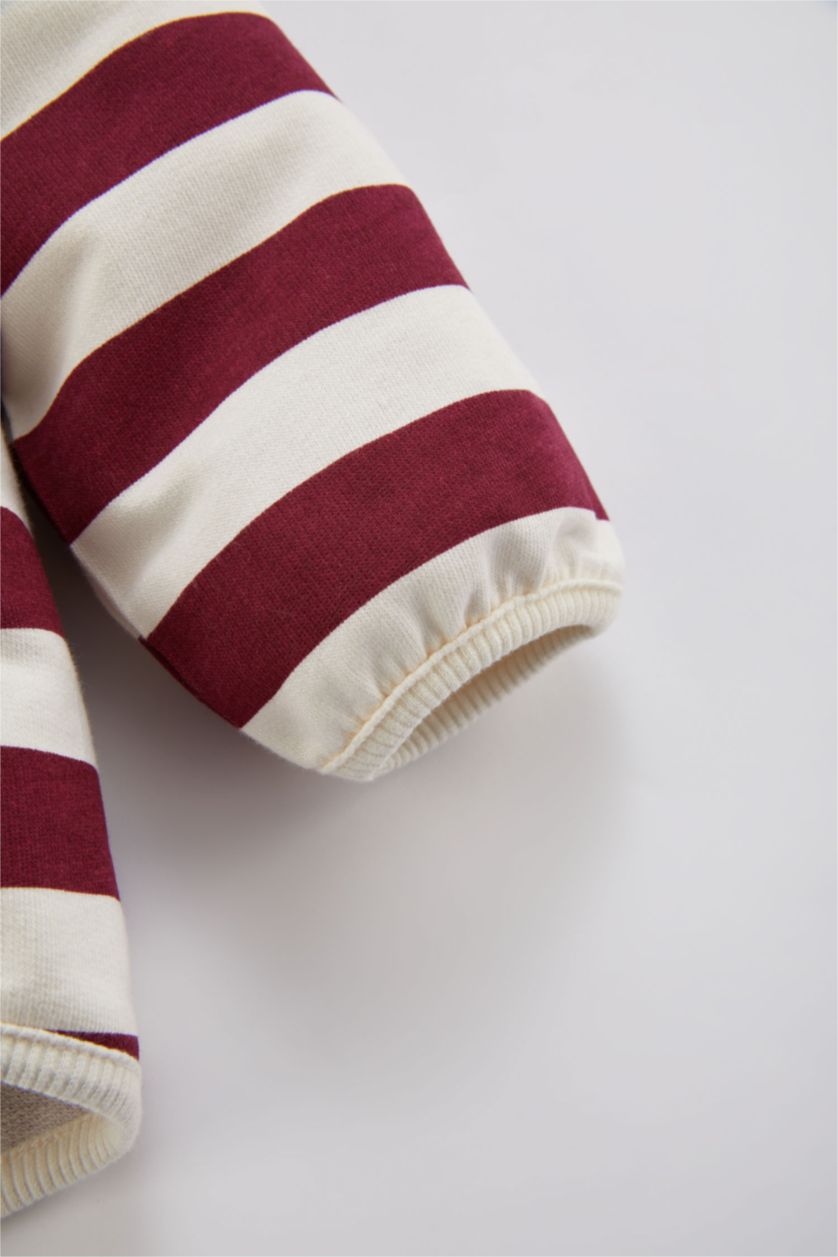 طفلة صغيرة خمري سيت بناتي مخطط مضلع - قطعتين