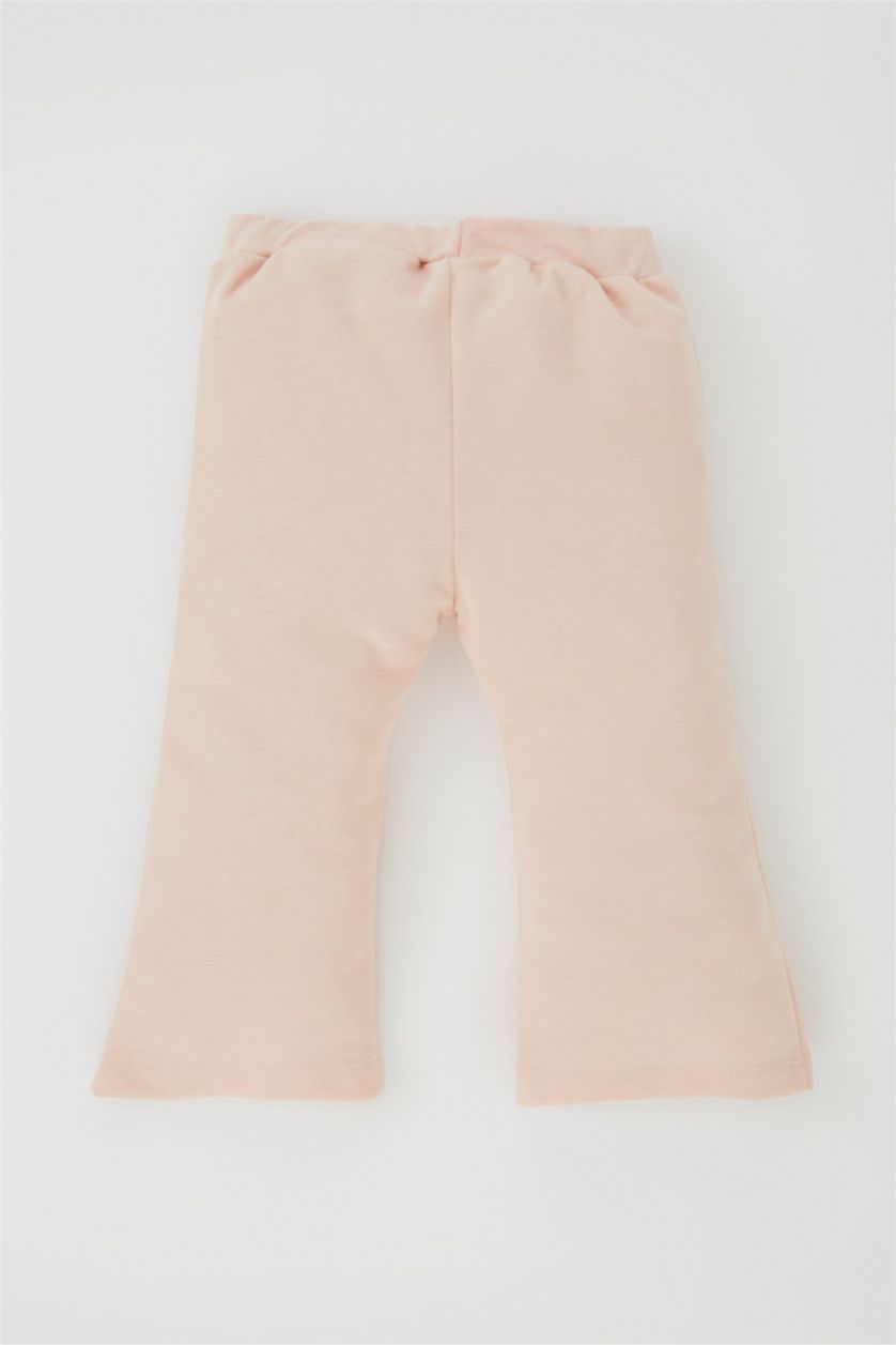 BABY GIRL Dark Pink A Cut Elastic Band Trousers