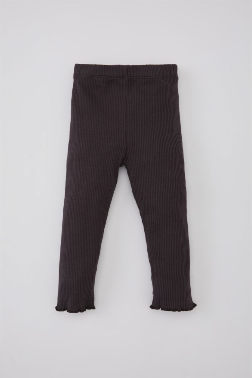 Kız Bebek Koyu Pembe Kız Bebek Disney Mickey & Minnie Fitilli Kaşkorse Sweatshirt Tayt 2'li Takım