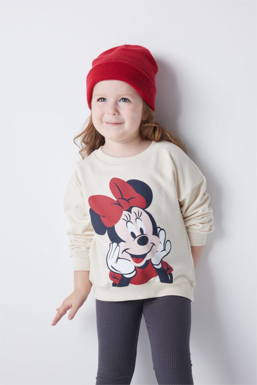 BÉBÉ FILLE Écru BéBé Fille Mickey & Minnie (Standard Characters) Col Ras Du Cou Ensemble En Tricot