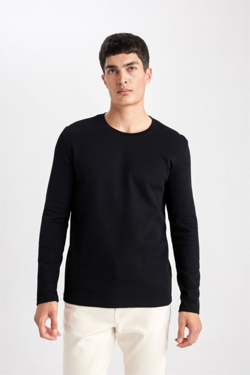 MAN Black Slim Fit Long Sleeve Body