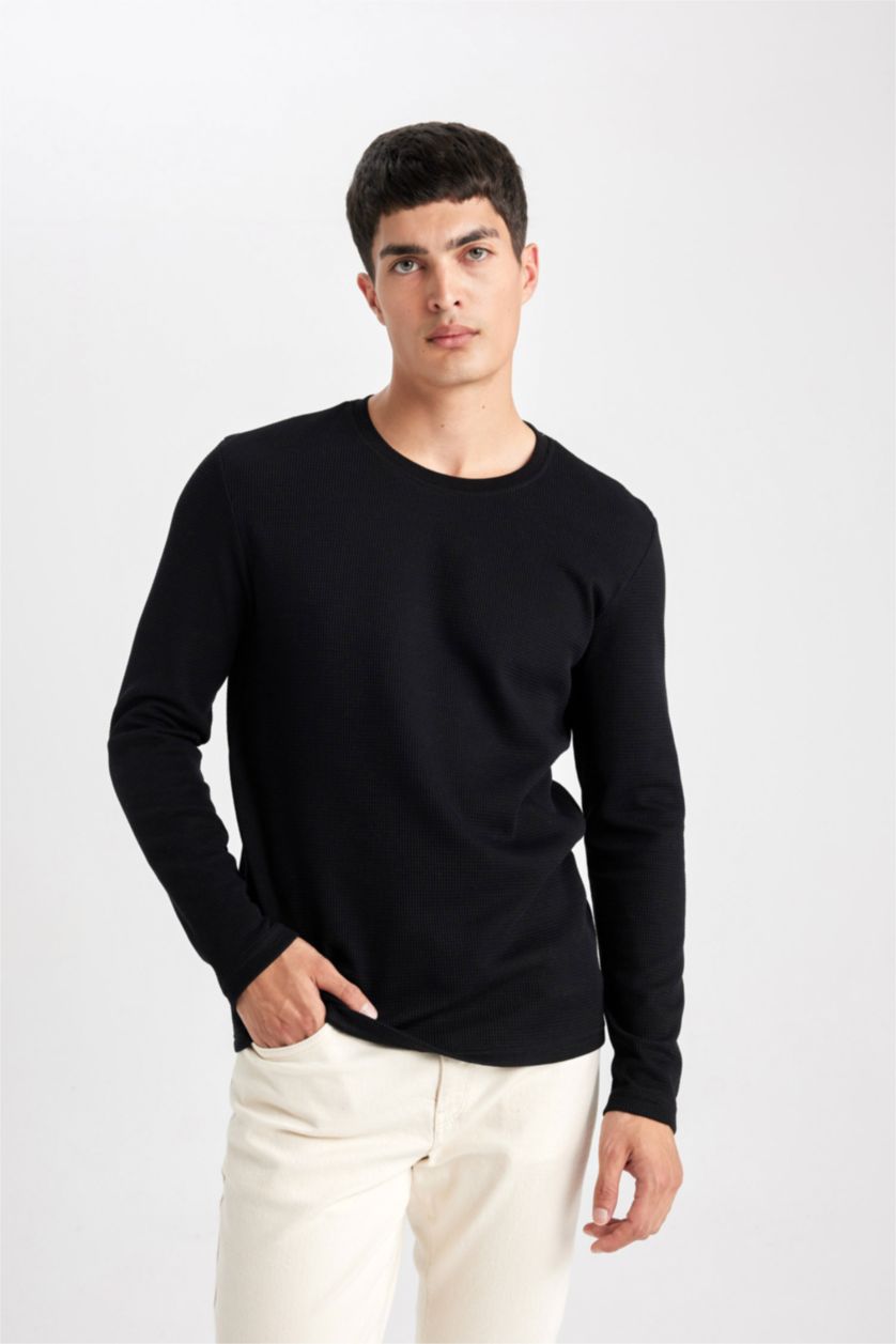 MAN Black Slim Fit Long Sleeve Body