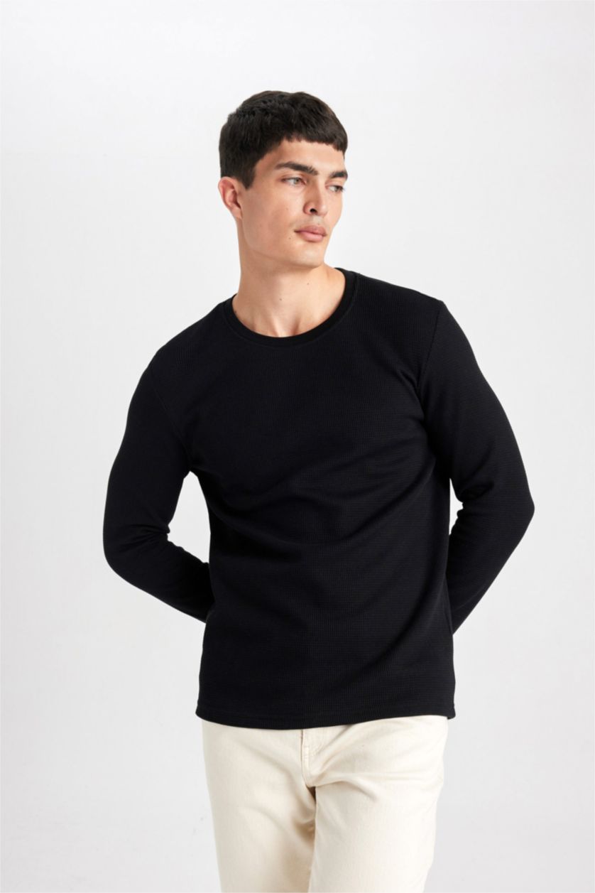 MAN Black Slim Fit Long Sleeve Body