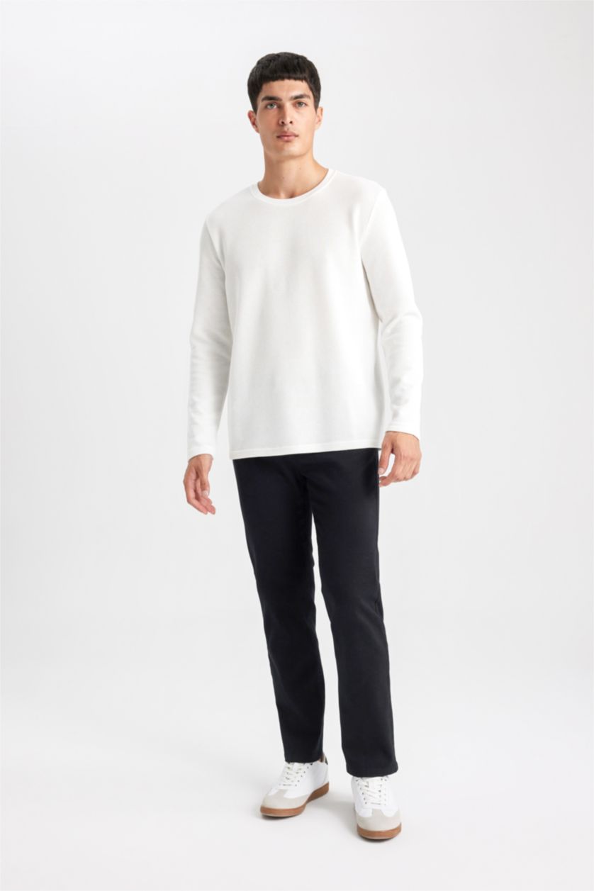 MAN White Slim Fit Long Sleeve Body