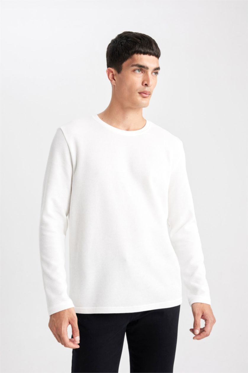 MAN White Slim Fit Long Sleeve Body