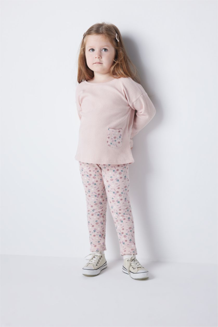 BABY GIRL Rose 2 piece Regular Fit Crew Neck Floral Set