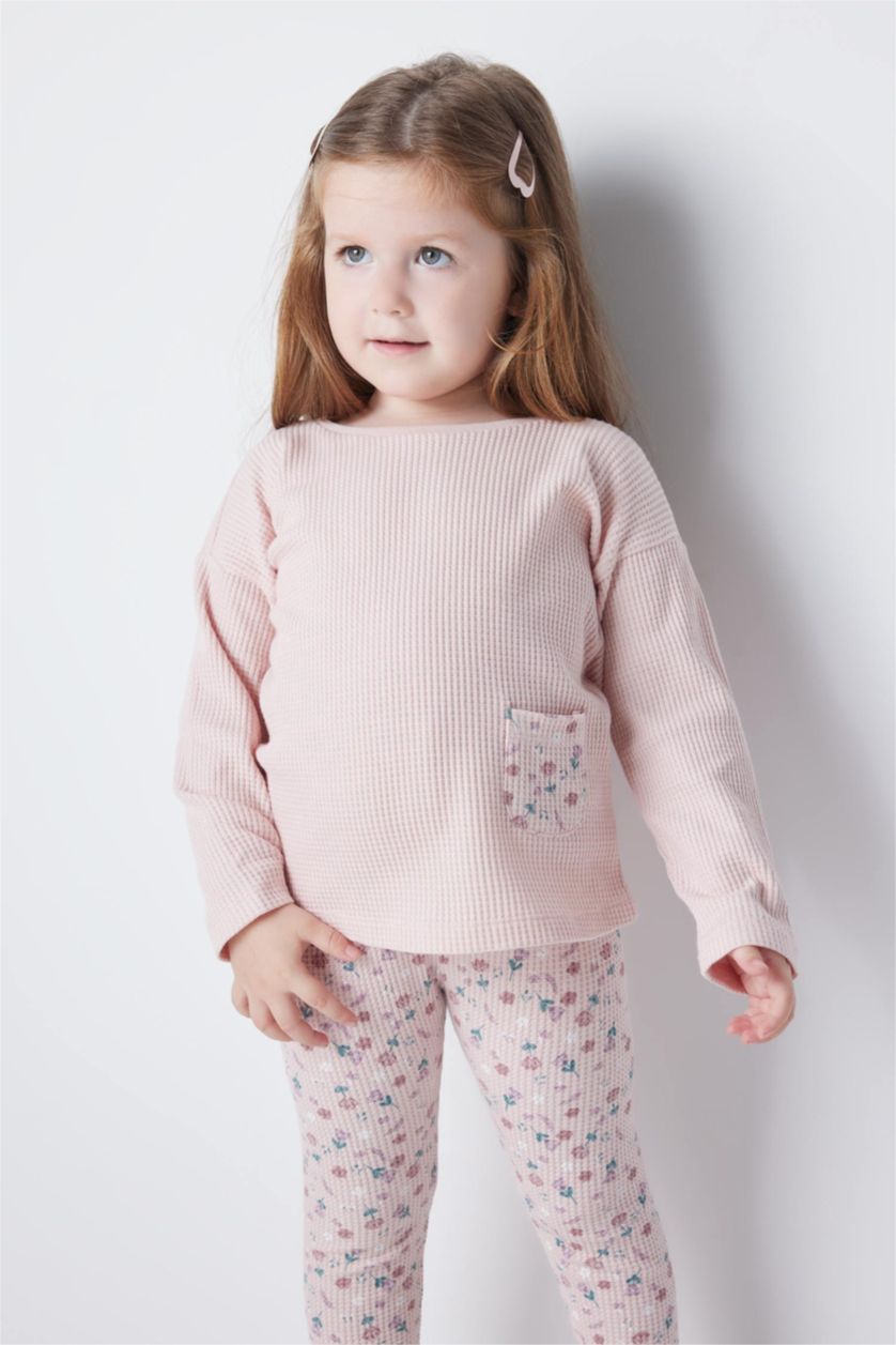 BABY GIRL Rose 2 piece Regular Fit Crew Neck Floral Set