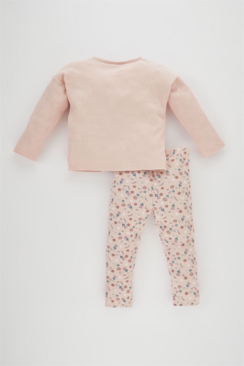 BABY GIRL Rose 2 piece Regular Fit Crew Neck Floral Set