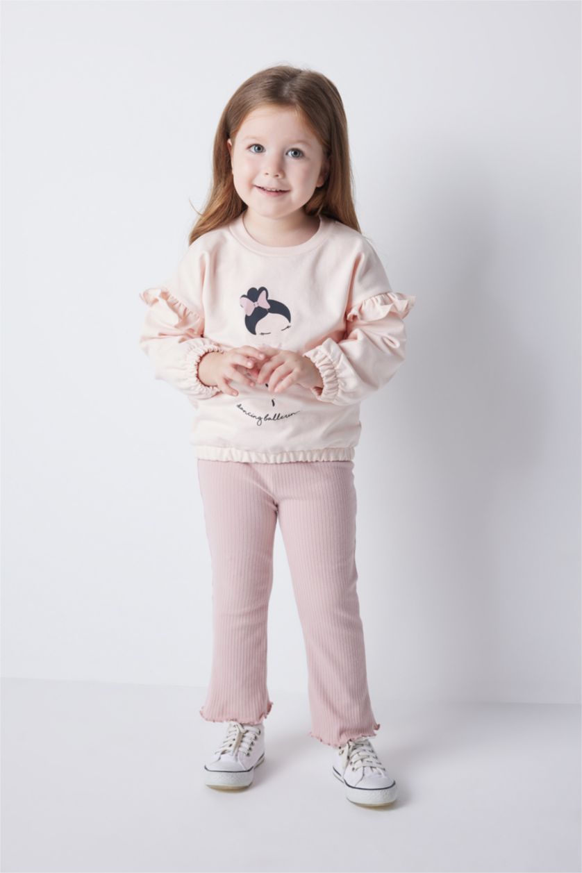 BABY GIRL Light Pink 2 piece Regular Fit Crew Neck Set