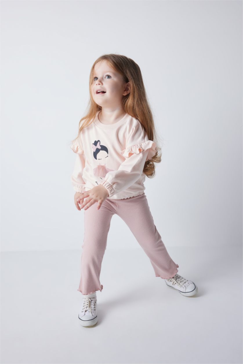 BABY GIRL Light Pink 2 piece Regular Fit Crew Neck Set