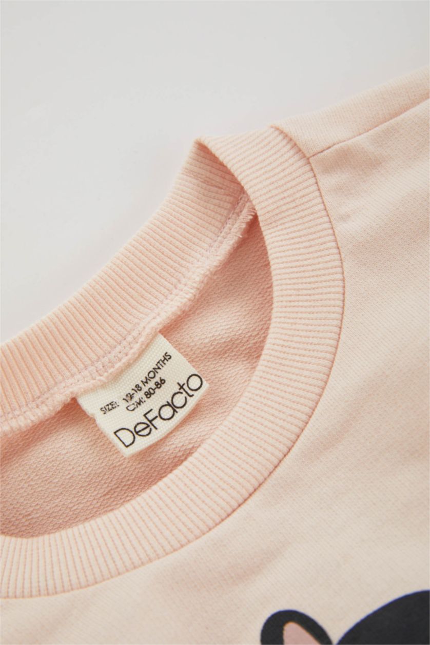 BABY GIRL Light Pink 2 piece Regular Fit Crew Neck Set