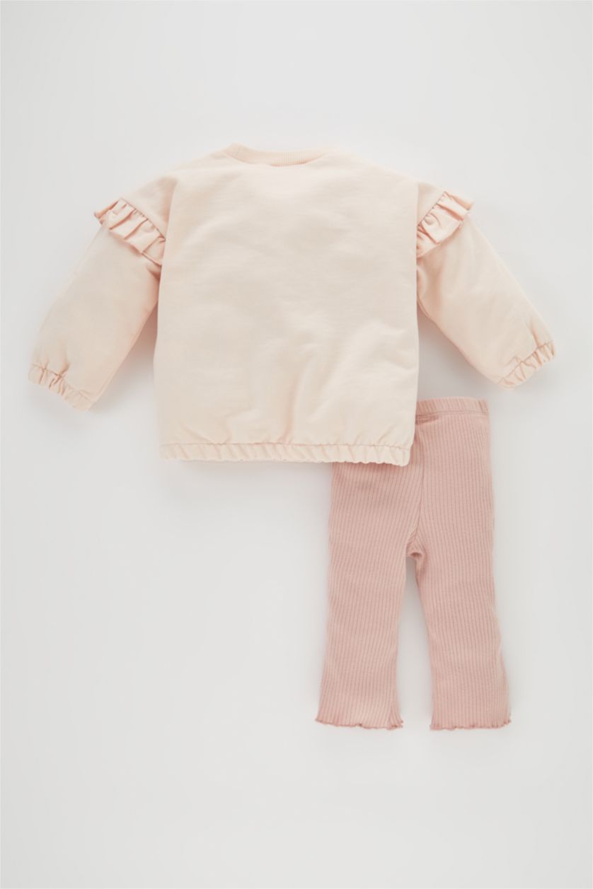 BABY GIRL Light Pink 2 piece Regular Fit Crew Neck Set