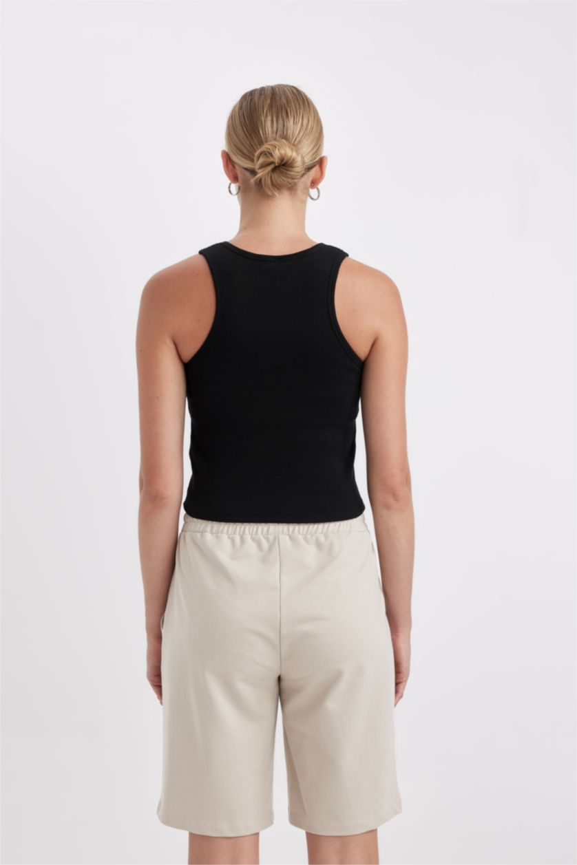 حريمي أسود تانك توب مضلع قصة عادية من Fall in Love