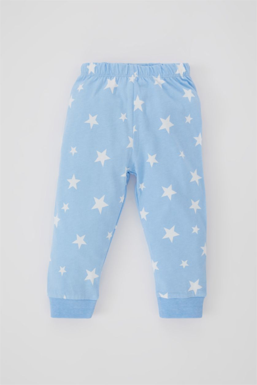 BABY BOY Blue 2 piece Regular Fit Crew Neck Knitted Pyjamas