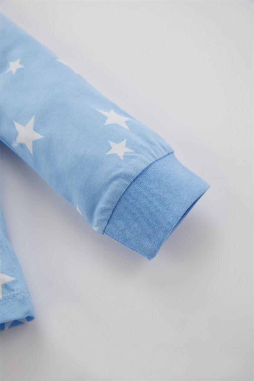 BABY BOY Blue 2 piece Regular Fit Crew Neck Knitted Pyjamas