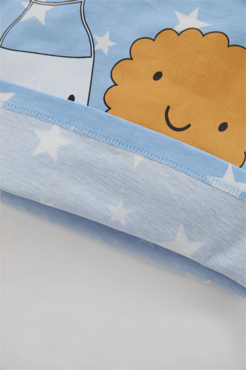 BABY BOY Blue 2 piece Regular Fit Crew Neck Knitted Pyjamas