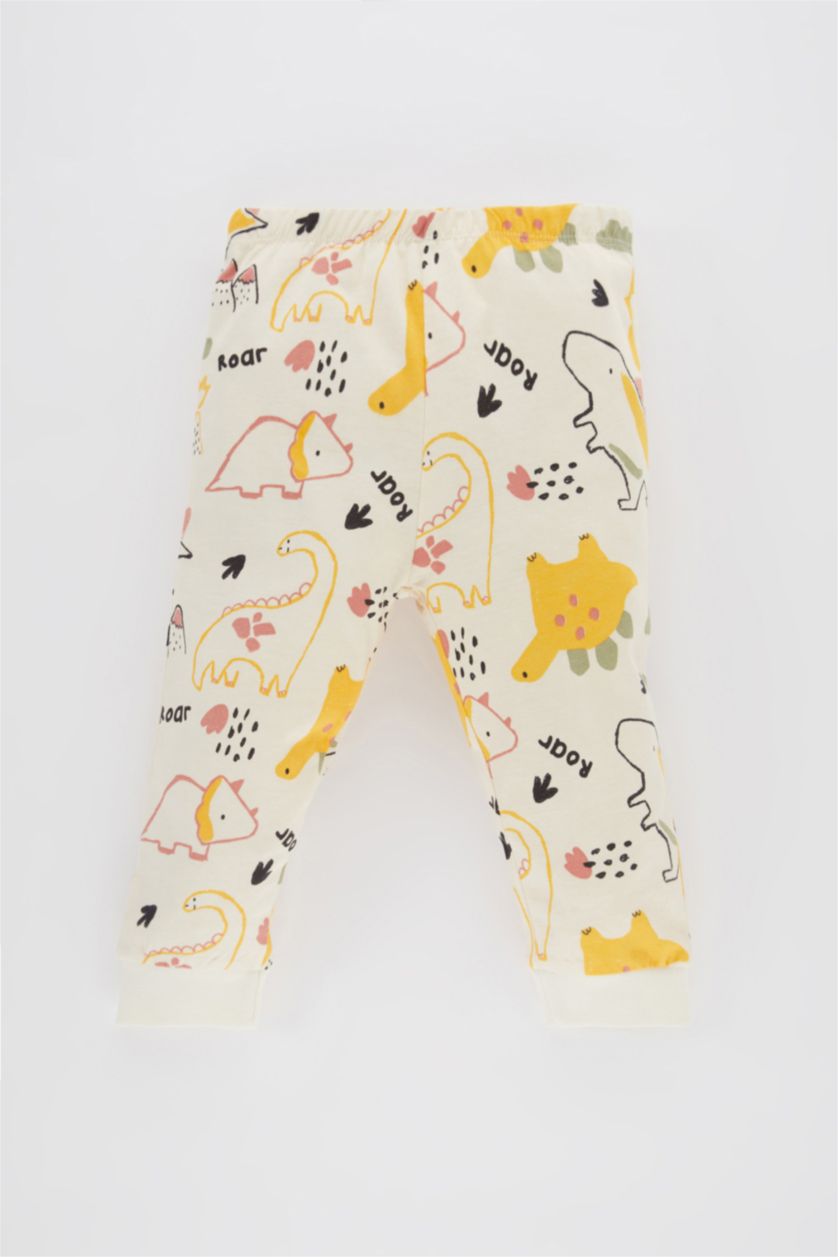 BÉBÉ GARÇON Beige Clair Pyjamas En Tricot Col Ras Du Cou Dinosaure Manche Longue 4 BéBé Garçon