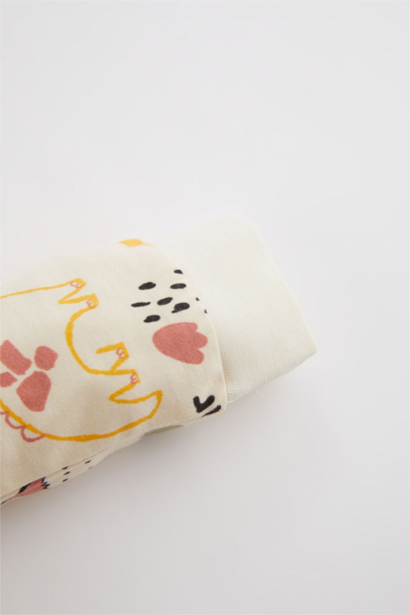 BÉBÉ GARÇON Beige Clair Pyjamas En Tricot Col Ras Du Cou Dinosaure Manche Longue 4 BéBé Garçon