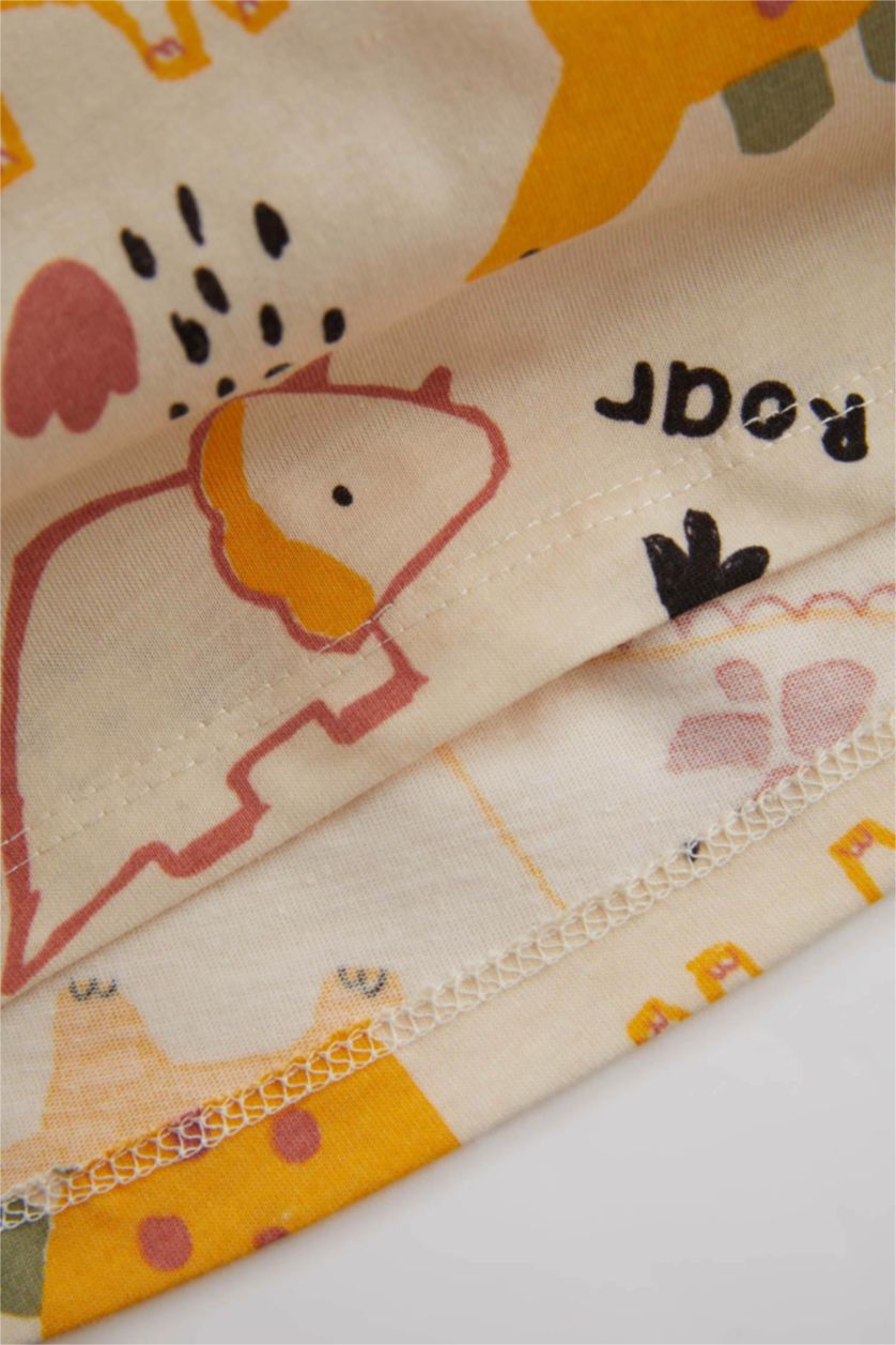 BÉBÉ GARÇON Beige Clair Pyjamas En Tricot Col Ras Du Cou Dinosaure Manche Longue 4 BéBé Garçon