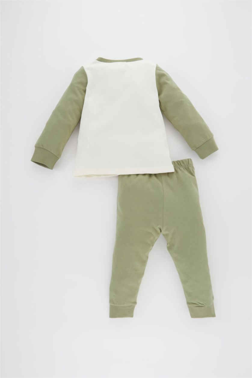 BÉBÉ GARÇON Beige Clair Pyjamas En Tricot Col Ras Du Cou Dinosaure Manche Longue 4 BéBé Garçon