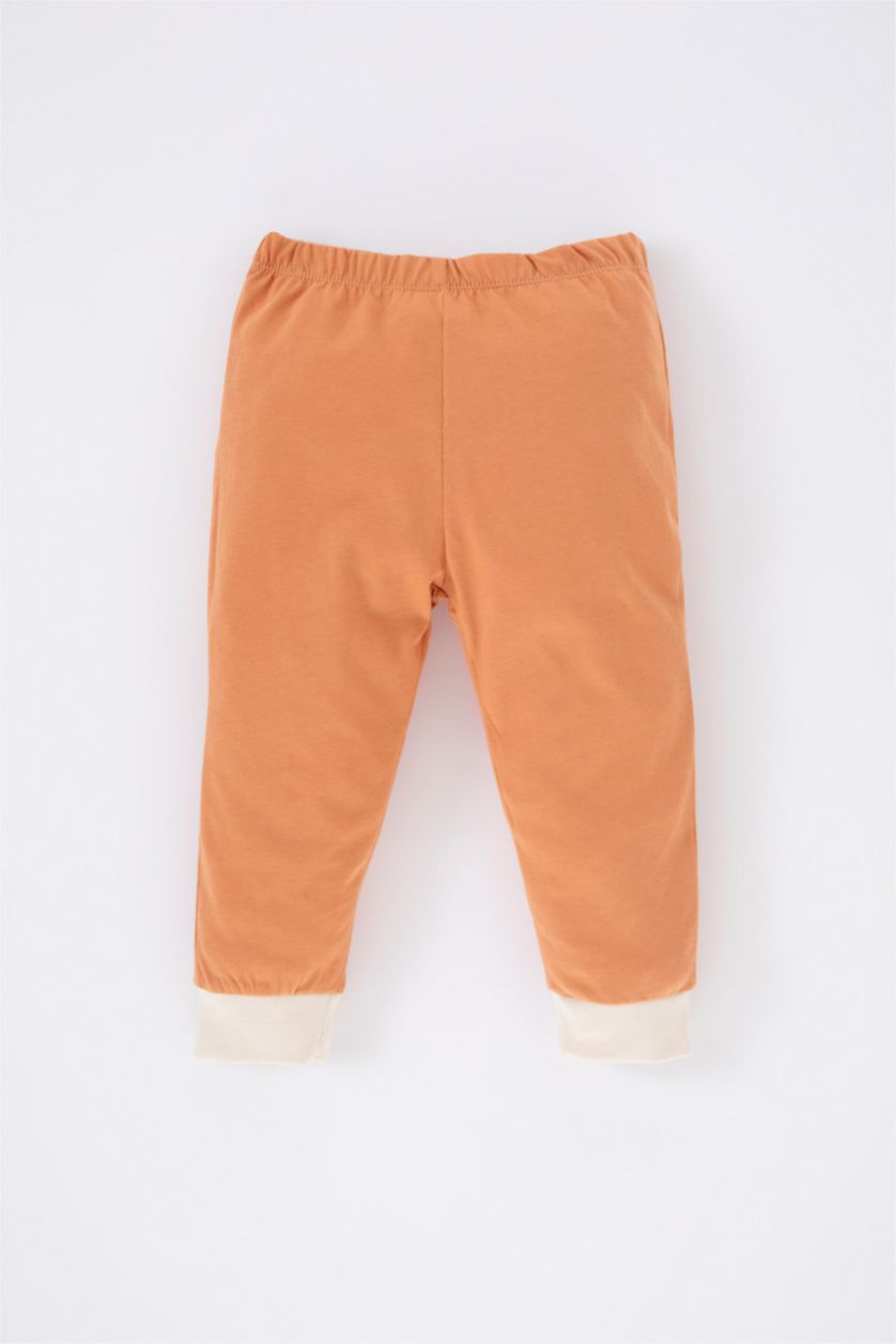 BABY BOY Light Stone 4 piece Regular Fit Crew Neck Knitted Pyjamas