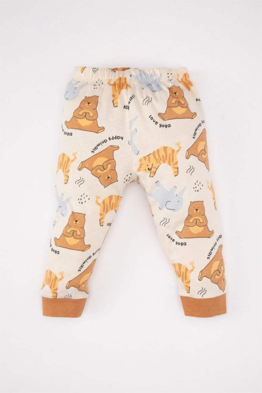 BÉBÉ GARÇON Beige Clair Ensemble Pyjama Premium Imprimé à Manches Longues pour Bébé Garçon - 2 Pièces