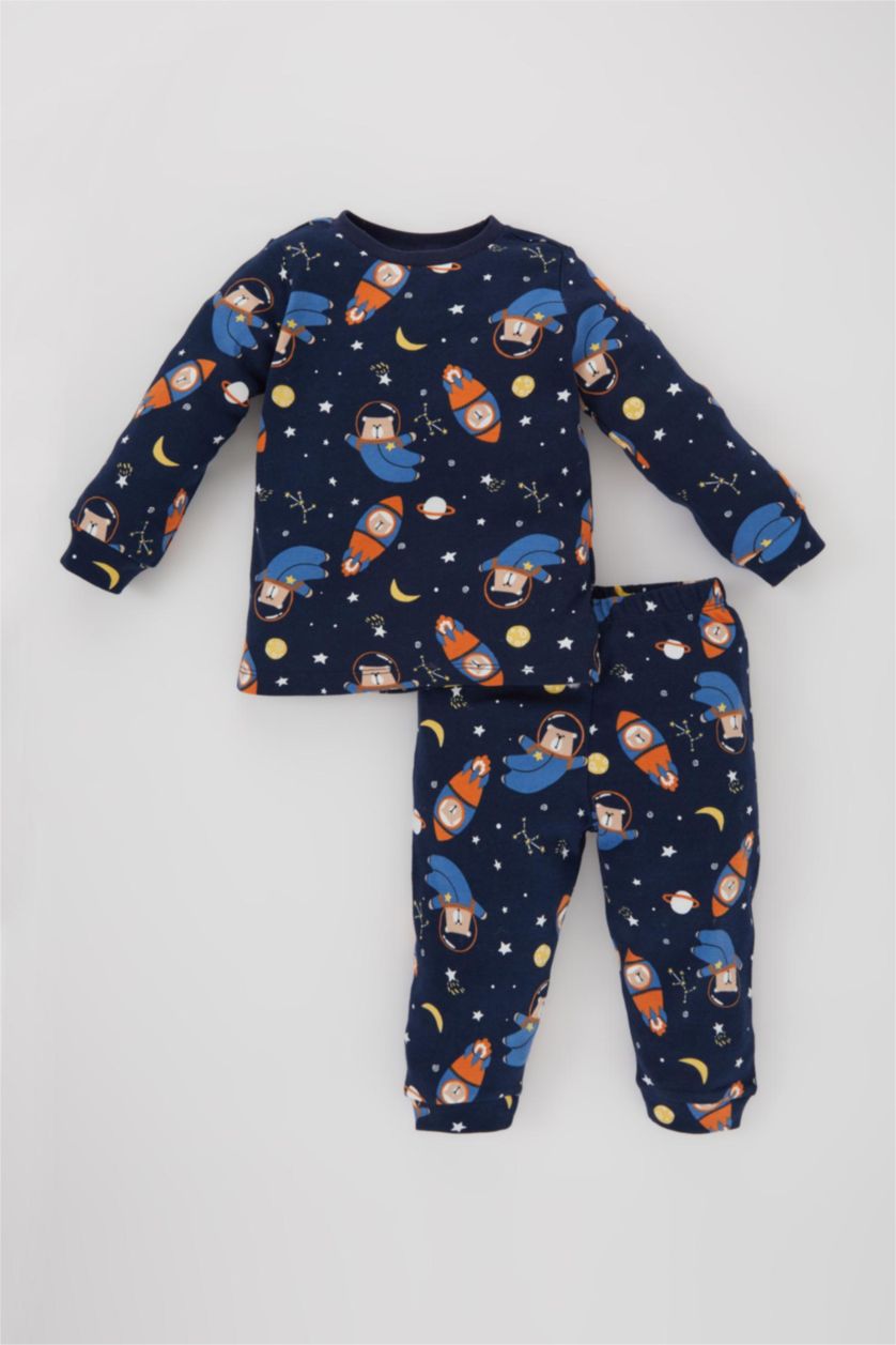 BABY BOY NAVY Baby Boy Space Printed 2 Piece Pajama Set