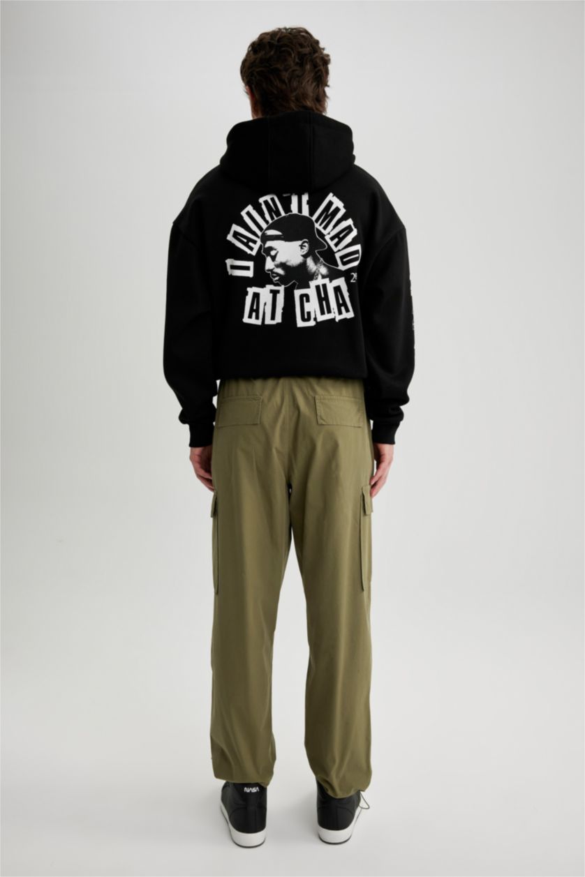 Мужчины Хаки Брюки карго свободного кроя