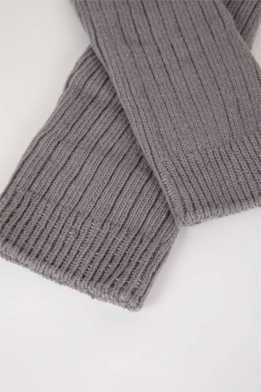 Kadın Gri Pamuklu Pilates Çorabı