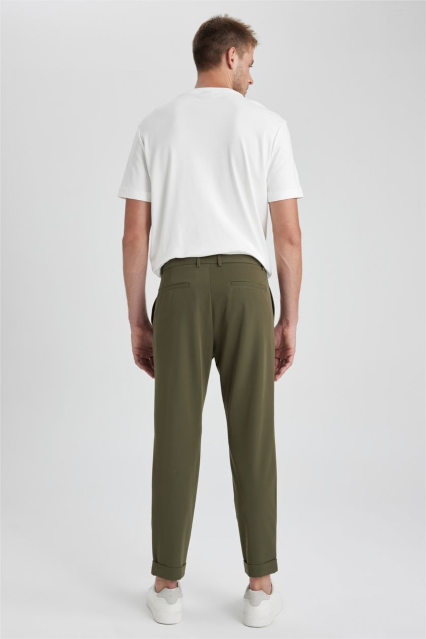 HOMME Kaki Pantalon Crop