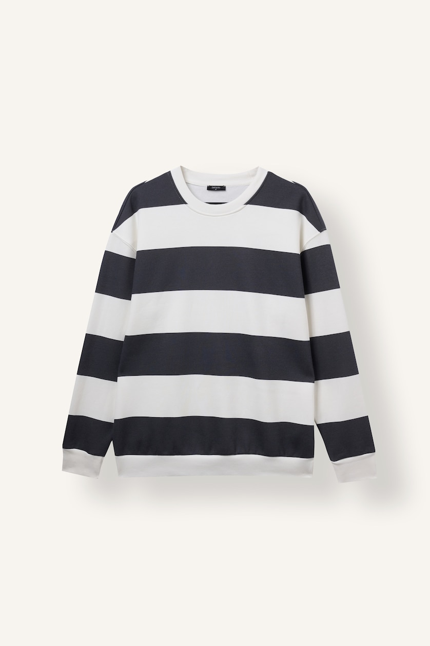 Men Anthracite Boxy Fit Sweatshirt