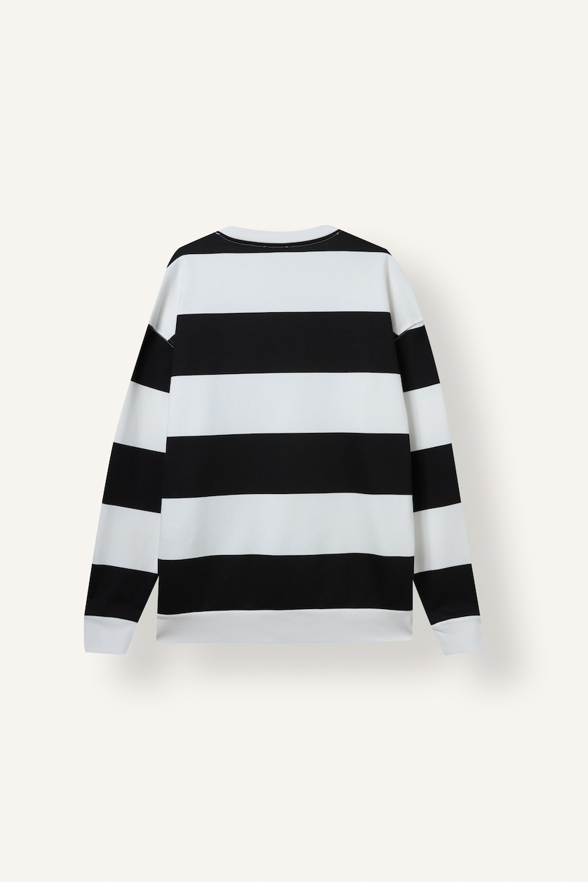 Men Black Boxy Fit Sweatshirt