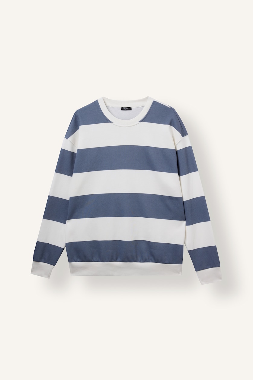 Erkek Gri Boxy Fıt Sweatshirt
