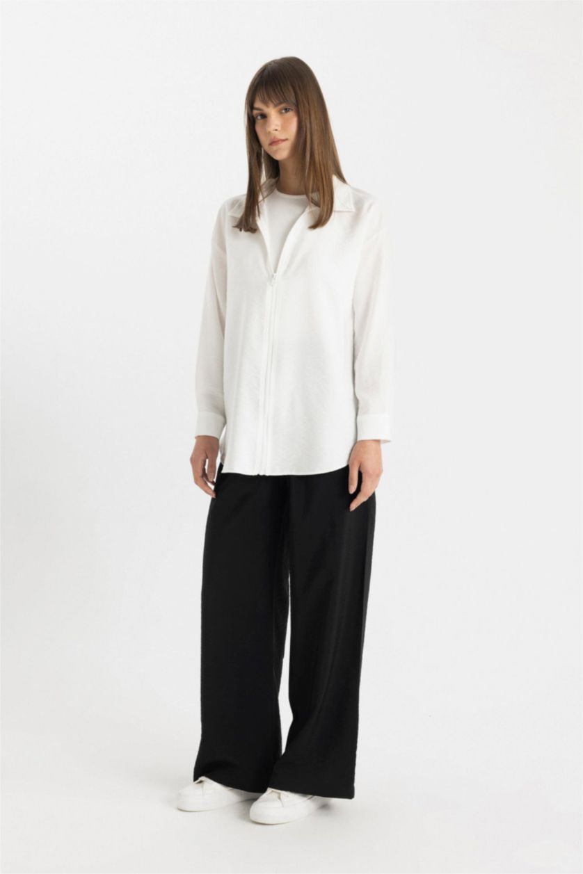 WOMAN Black Wide Leg Trousers